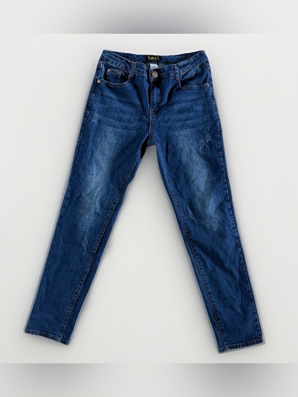 Daniel L Boys Skinny Jeans Size 14 Blue Distressed Stretch Denim Pants